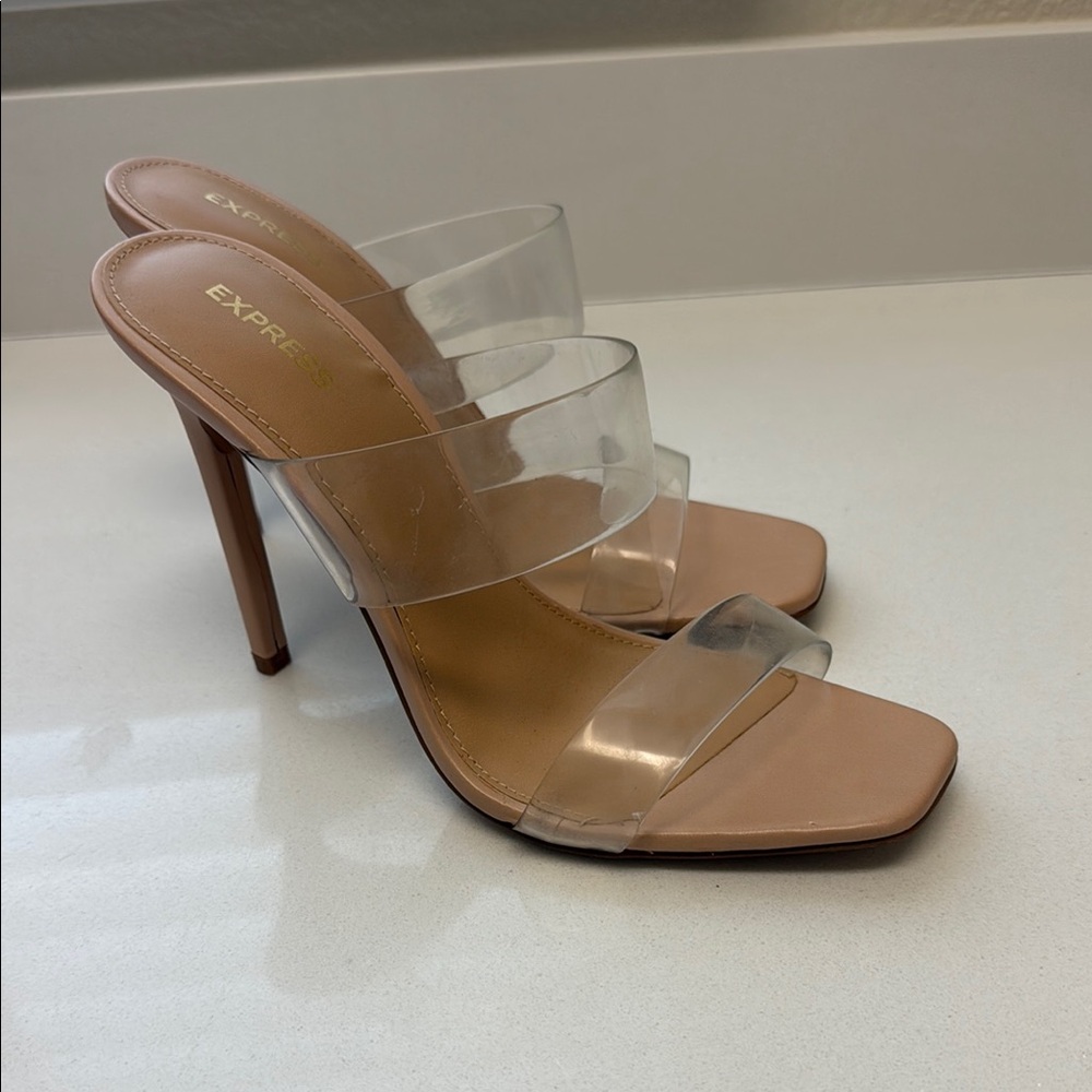 Express Women's Clear Strap Heels